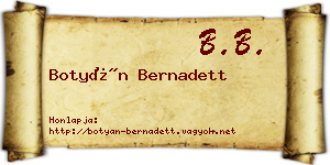 Botyán Bernadett névjegykártya